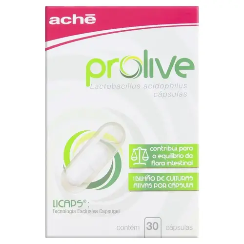 PROLIVE 30 CAPSULAS LACTOBACILLUS ACIDOPHILUS