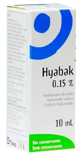 HYABAK 0,15% SOLUCAO OFTALMICA  10ML HIALURONATO DE SODIO