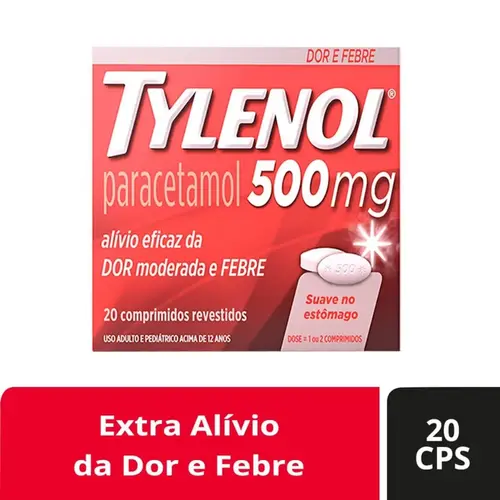 TYLENOL 500MG 20 COMPRIMIDOS PARACETAMOL