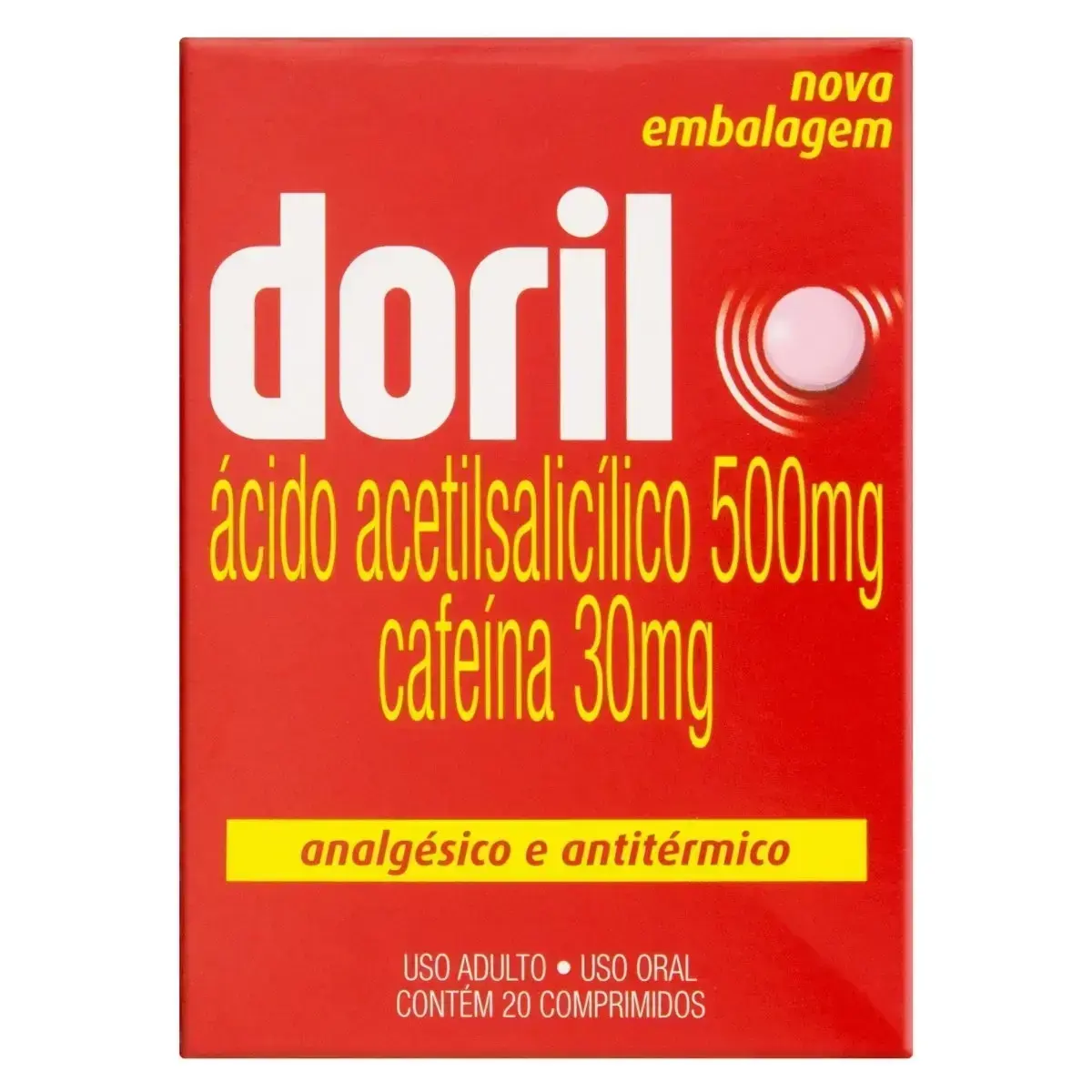 DORIL 500MG+30MG 20 COMPRIMIDOS DIPIRONA + CLORFENIRAMINA MALEATO + CAFEINA