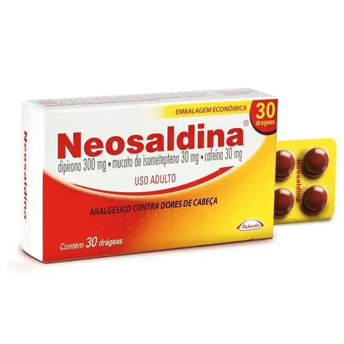 NEOSALDINA 30 DRAGEAS DIPIRONA + ISOMETEPTENO + CAFEINA