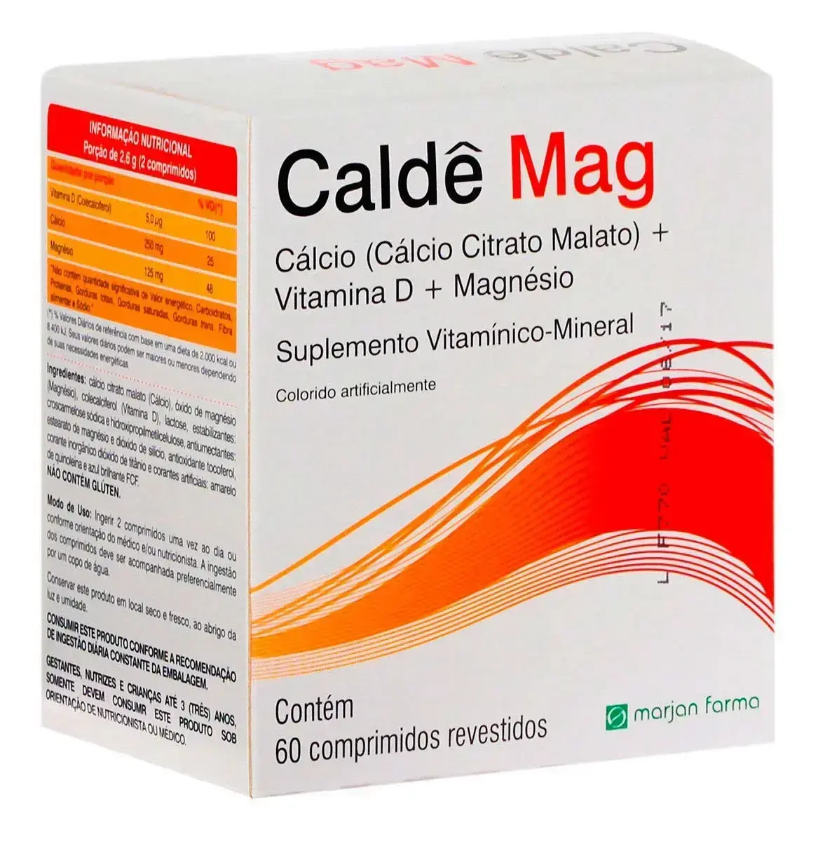 CALDE MAG 60 COMPRIMIDOS CALCIO + VITAMINA  D + MAGNESIO