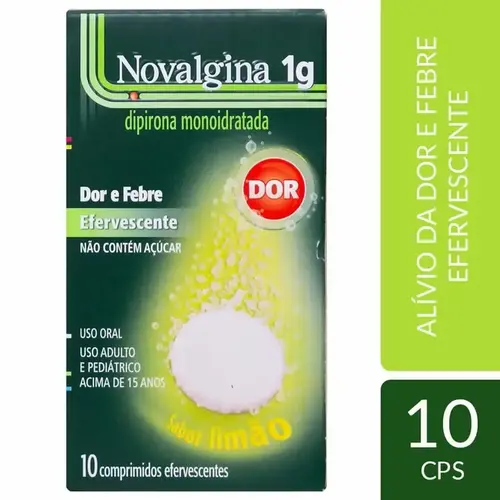 NOVALGINA 1GR 10 COMPRIMIDOS EFERVESCENTES DIPIRONA SODICA