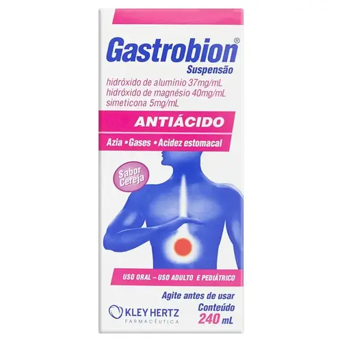 GASTROBION CEREJA 240ML HIDROXIDO DE ALUMINIO + HIDROXIDO DE MAGNESIO + SIMETICONA