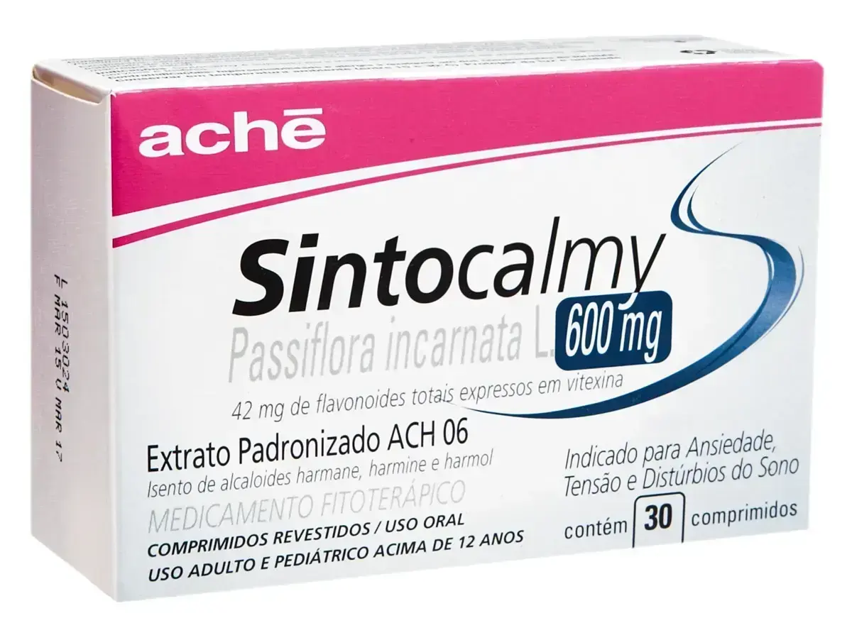 SINTOCALMY 600MG 30 COMPRIMIDOS PASSIFLORA INCARNATA + ASSOCIACAO