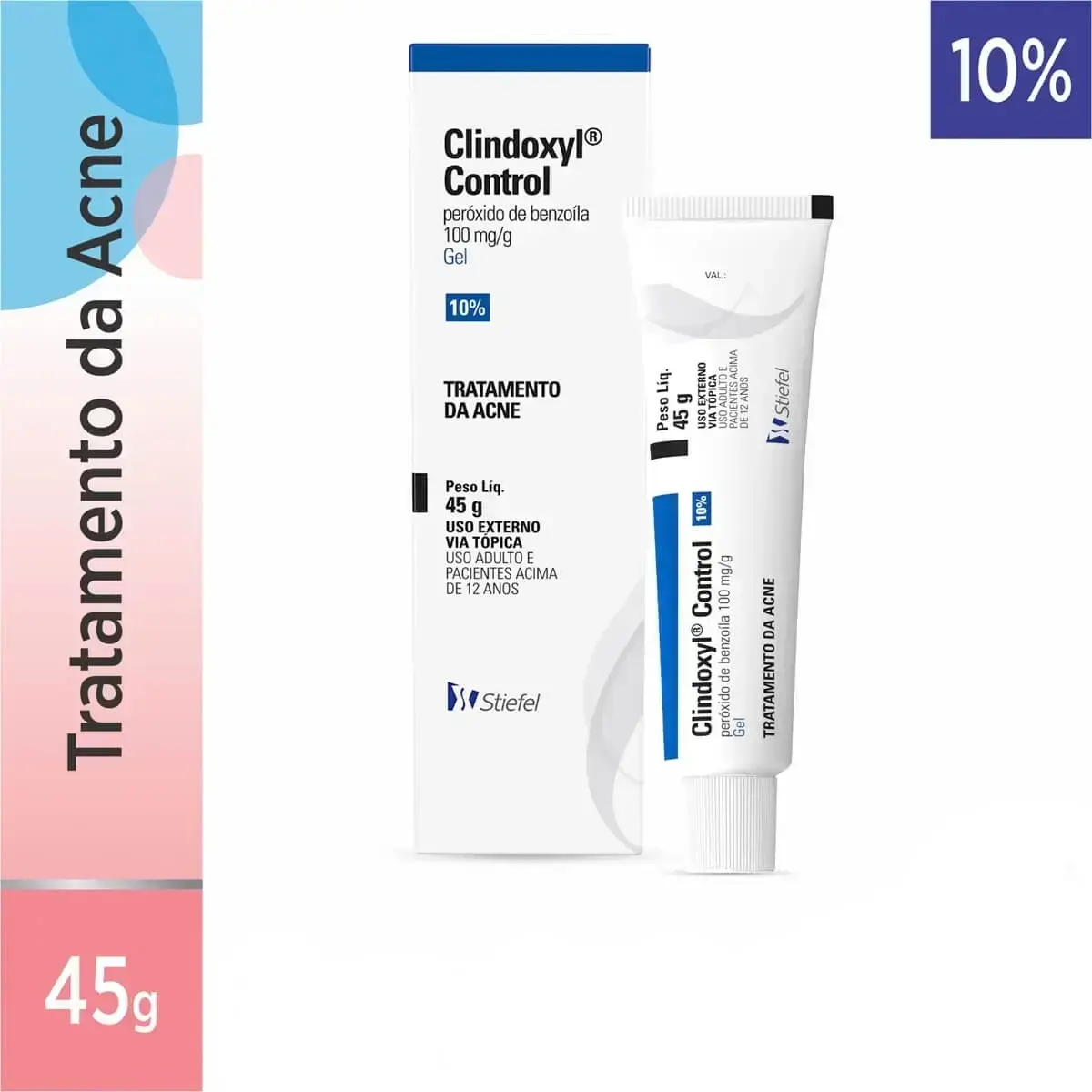 CLINDOXYL CONTROL GEL 10% 100MG 45GR BENZOILA PEROXIDO