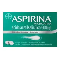 ASPIRINA ADULTO 500MG 20 COMPRIMIDOS ACIDO ACETILSALICILICO