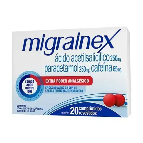 MIGRAINEX 20 COMPRIMIDOS ACIDO ACETILSALICILICO + PARACETAMOL + CAFEINA