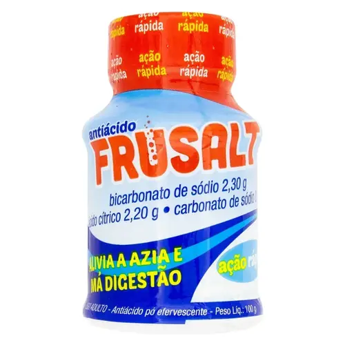 FRUSALT 100GR PO EFERVESCENTE BICARBONATO DE SODIO + CARBONATO DE SODIO + ACIDO CITRICO