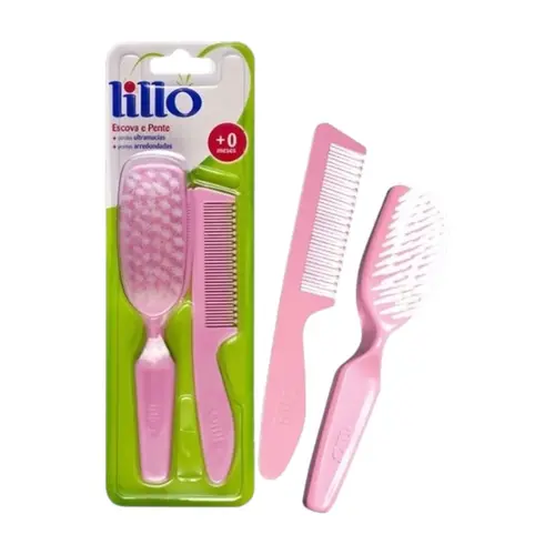KIT LILLO ESCOVA E PENTE ROSA (COD:964130)