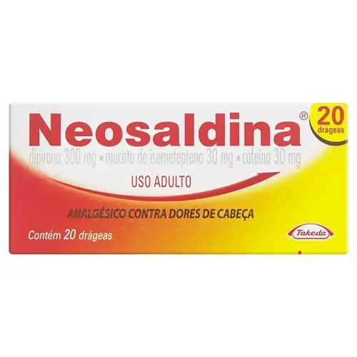 NEOSALDINA 20 DRAGEAS DIPIRONA + ISOMETEPTENO + CAFEINA