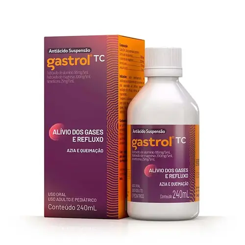 GASTROL TC SUSPENSAO 240ML HIDROXIDO DE ALUMINIO + HIDROXIDO DE MAGNESIO + SIMETICONA