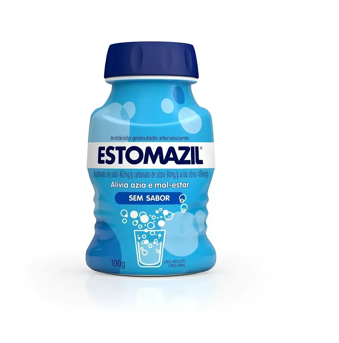 ESTOMAZIL SEM SABOR 100GR BICARBONATO DE SODIO + CARBONATO DE SODIO + ACIDO CITRICO