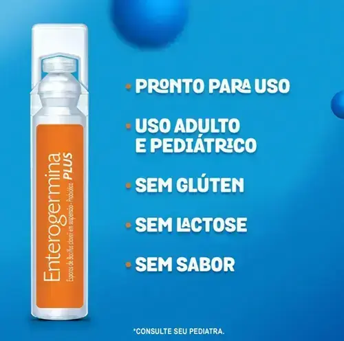 ENTEROGERMINA PLUS 4 BCFU/5ML 5 FRASCOS SEM SABOR ESPOROS BACILLUS CLAUSII