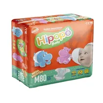 FRALDA HIPOPO BABY TAMANHO M 80 UNIDADES
