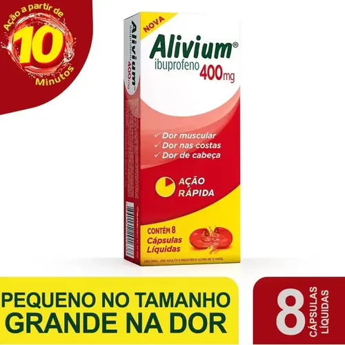 ALIVIUM 400MG 8 CAPSULAS IBUPROFENO