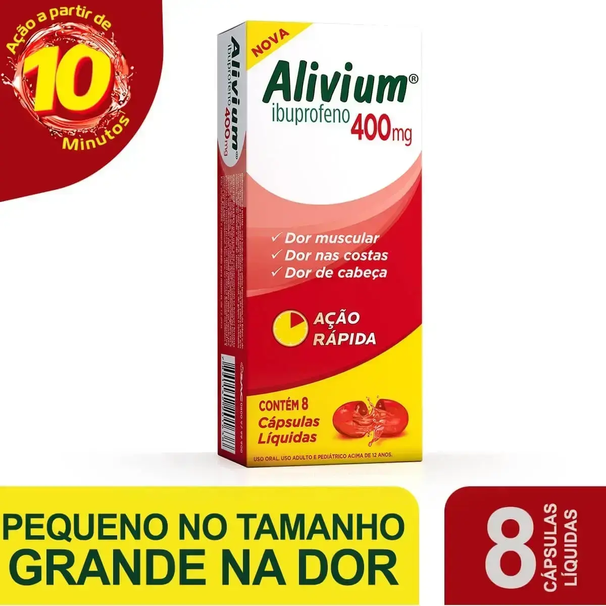 ALIVIUM 400MG 8 CAPSULAS IBUPROFENO
