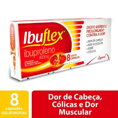 IBUFLEX 400MG 8 CAPSULAS IBUPROFENO