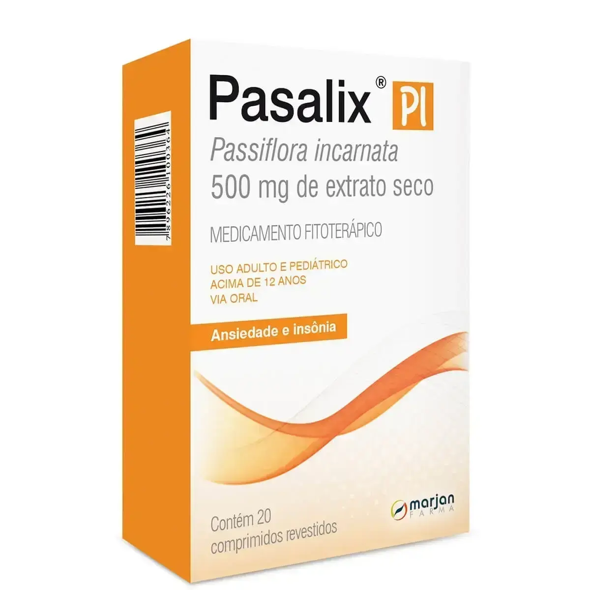 PASALIX PI 500MG 20 COMPRIMIDOS PASSIFLORA INCARNATA + ASSOCIACAO