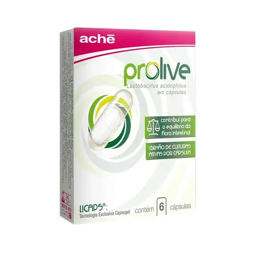 PROLIVE 6 CAPSULAS LACTOBACILLUS ACIDOPHILUS