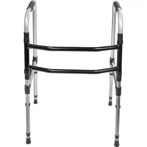 ANDADOR INDAIA ALUMINIO DOBRAVEL FIXO 2 BARRAS ADULTO (ANPP)