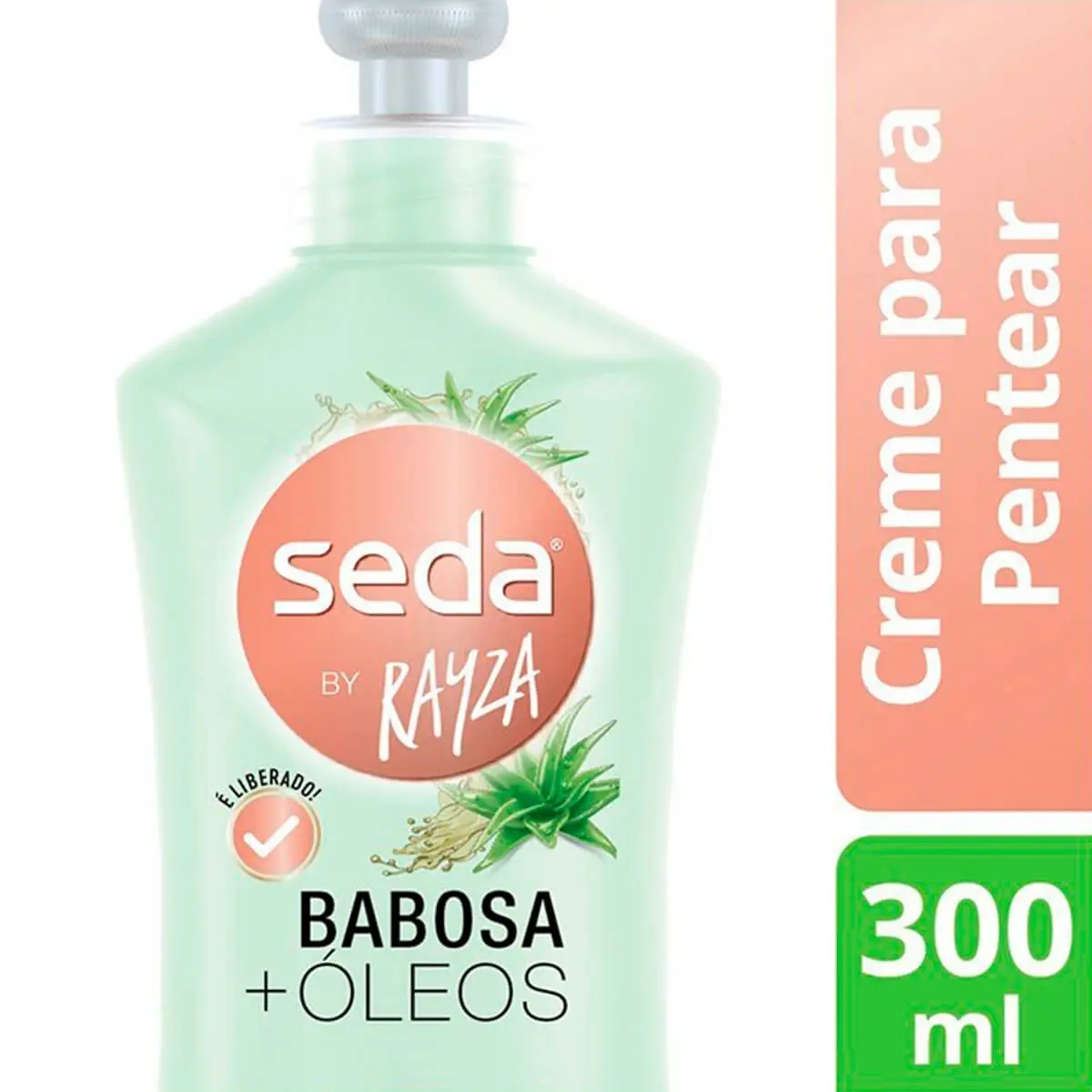 CREME DE PENTEAR SEDA BABOSA + OLEOS BY RAYZA 300ML