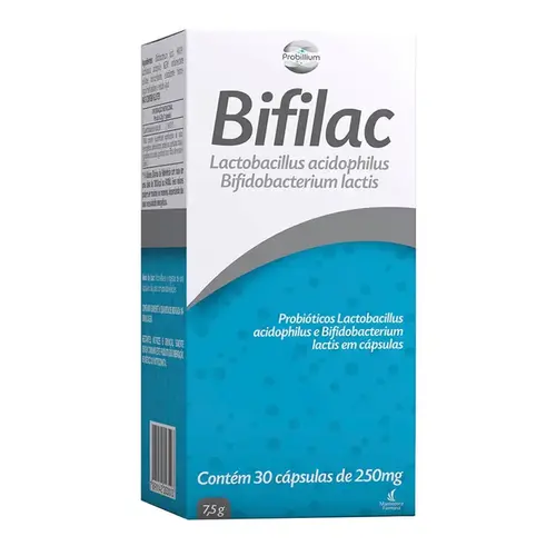 BIFILAC 250MG 30 CAPSULAS LACTOBACILLUS ACIDOPHILUS