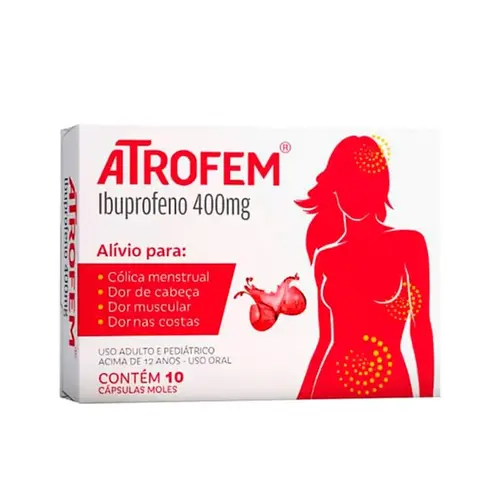 ATROFEM 400MG 10 CAPSULAS IBUPROFENO