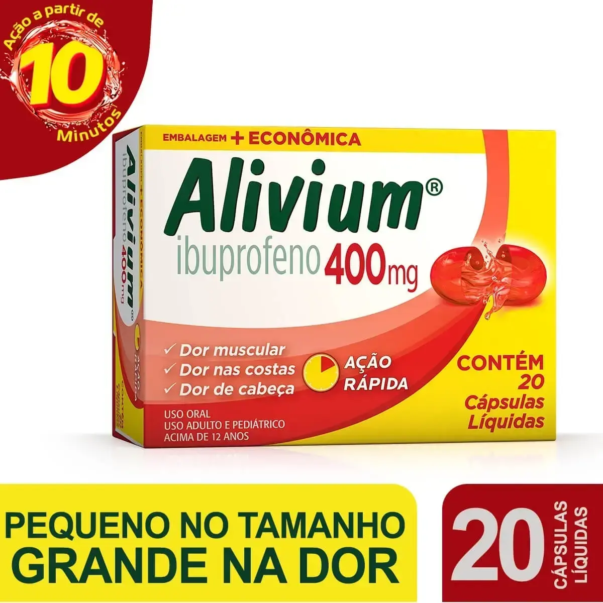 ALIVIUM 400MG 20 CAPSULAS IBUPROFENO