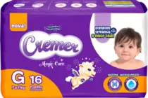 FRALDA CREMER TAMANHO G 16 UNIDADES