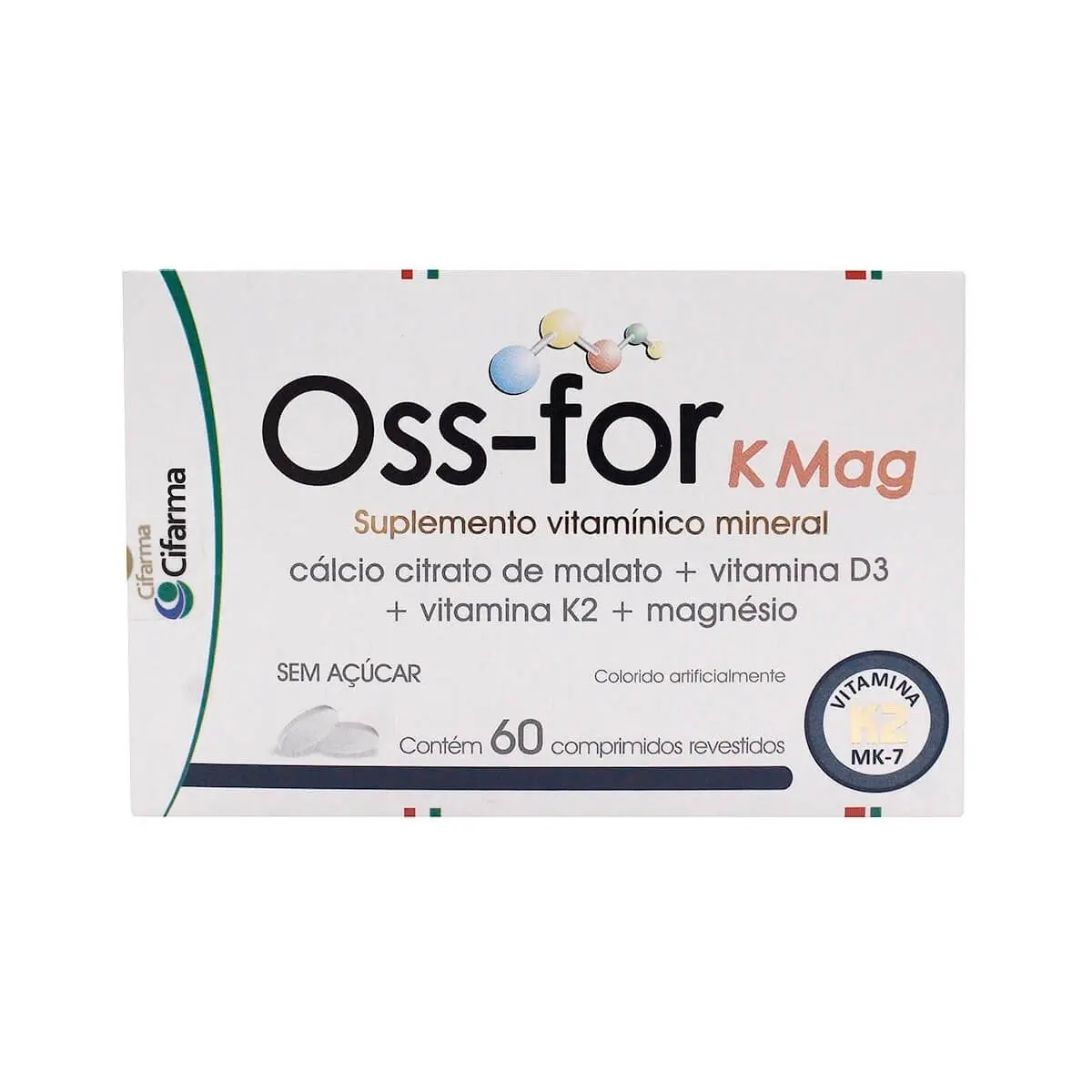 OSS-FOR K MAG 60 COMPRIMIDOS CALCIO + MAGNESIO + VITAMINA K2 + VITAMINA D