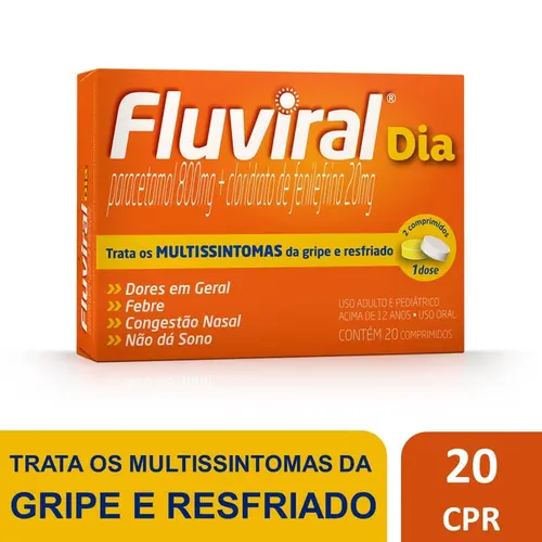 FLUVIRAL DIA 20 COMPRIMIDOS PARACETAMOL + FENILEFRINA
