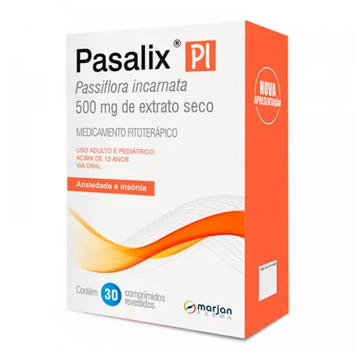 PASALIX PI 500MG 30 COMPRIMIDOS PASSIFLORA INCARNATA + ASSOCIACAO
