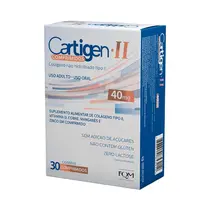 CARTIGEN II 40MG 30 COMPRIMIDOS COLAGENO TIPO II NAO HIDROLISADO