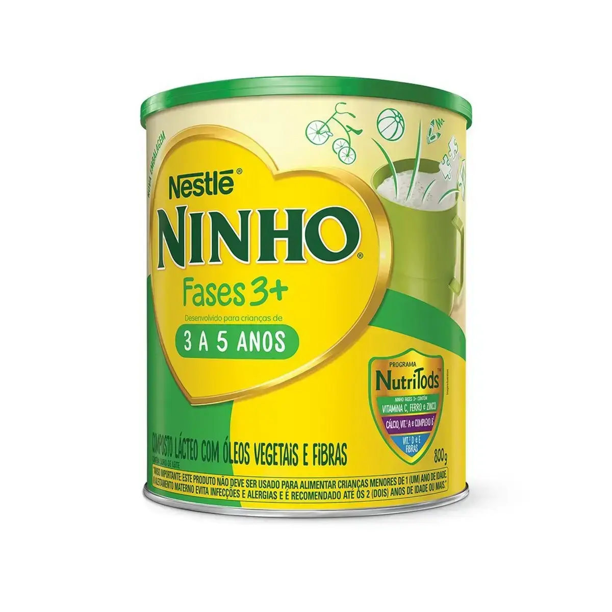 COMPOSTO LACTEO NINHO FASES 3+ 800GR 3 A 5 ANOS