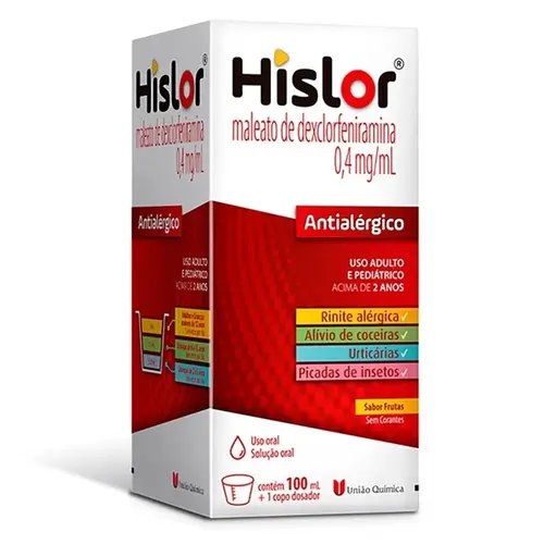 HISLOR 40MG 100ML SABOR FRUTAS DEXCLORFENIRAMINA