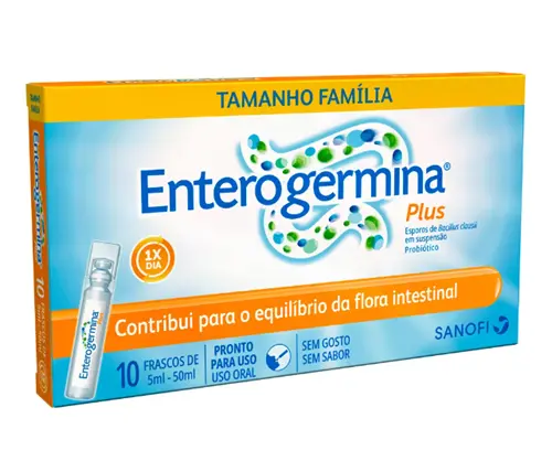 ENTEROGERMINA PLUS 4 BCFU/5ML 10 FRASCOS SEM SABOR ESPOROS BACILLUS CLAUSII