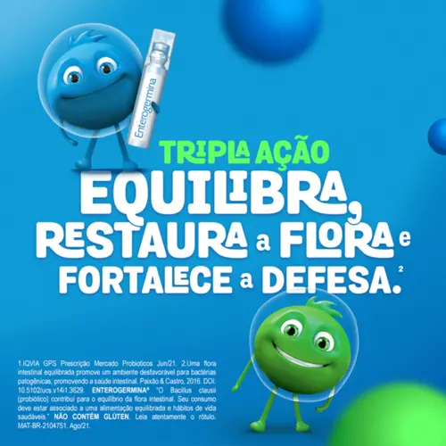 ENTEROGERMINA 2 BCFU/5ML 20 FRASCOS SEM SABOR ESPOROS BACILLUS CLAUSII