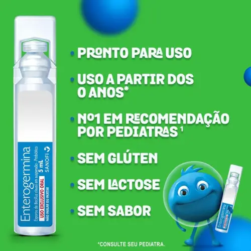 ENTEROGERMINA 2 BCFU/5ML 20 FRASCOS SEM SABOR ESPOROS BACILLUS CLAUSII