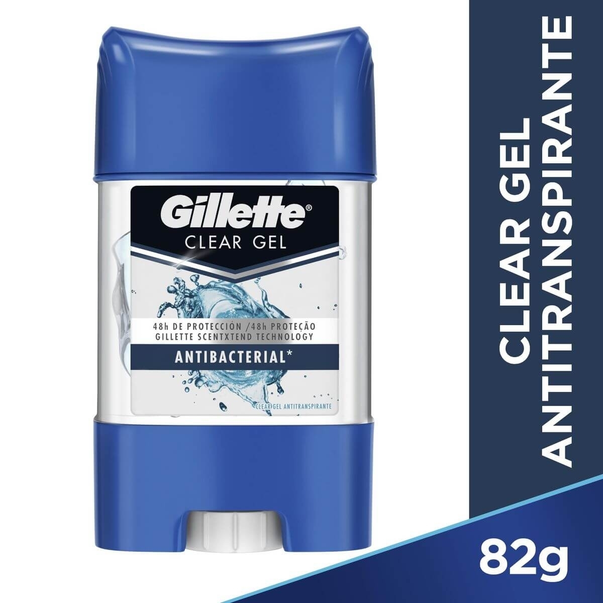 DESODORANTE GILLETTE CLEAR ANTIBACTER MASCULINO GEL 82GR GILLETTE