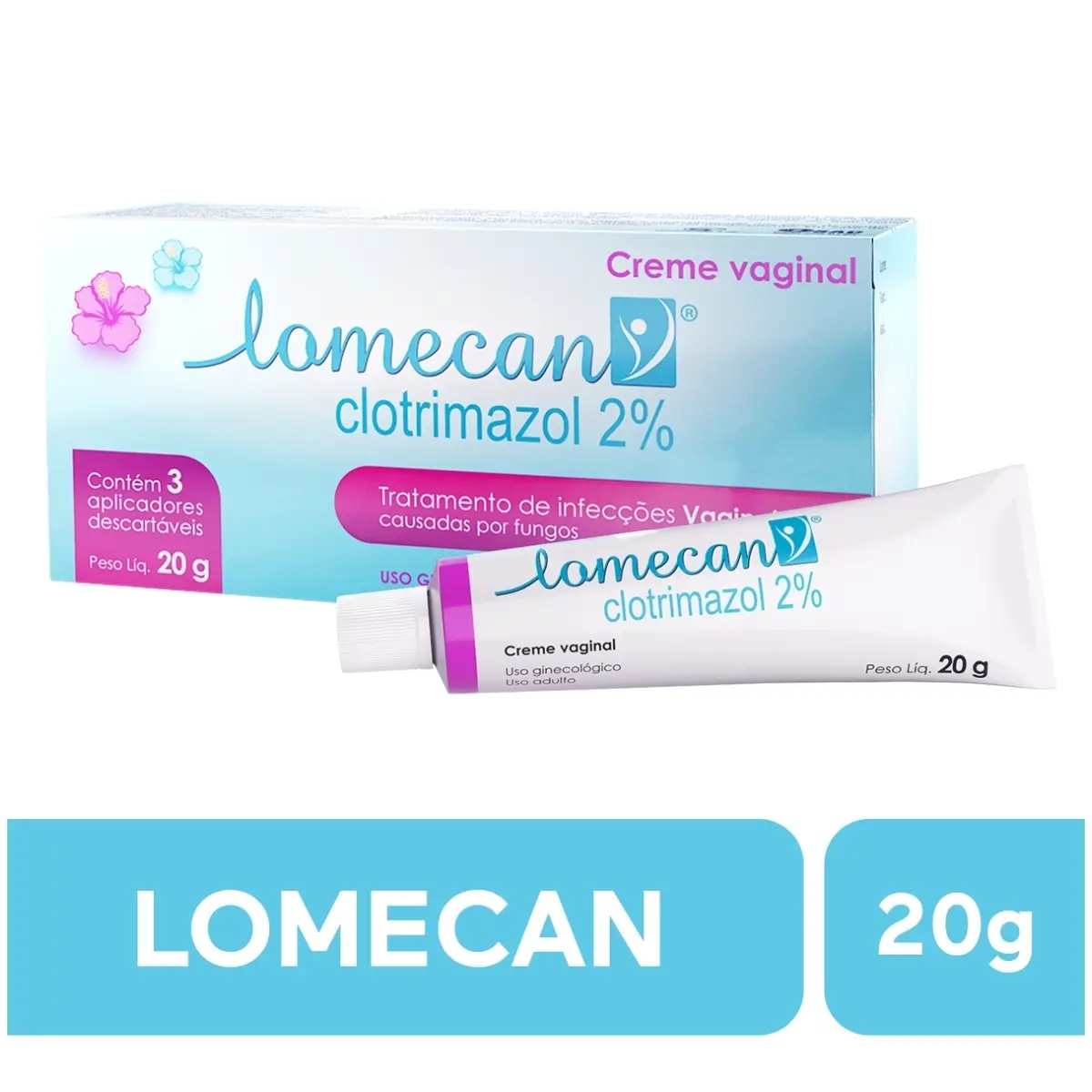 LOMECAN CREME VAGINAL 20GR + 3 APLICADORES CLOTRIMAZOL