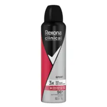 DESODORANTE REXONA CLINICAL SPORTS MASCULINO AEROSSOL 150ML