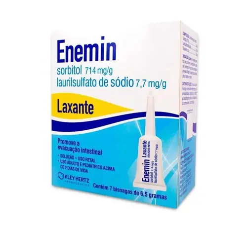 ENEMIN BISNAGA 1 UNIDADE 6,5GR SORBITOL + LAURILSULFATO DE SODIO
