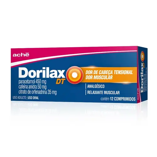 DORILAX DT 12 COMPRIMIDOS PARACETAMOL + CAFEINA ANIDRA + ORFENADRINA CITRATO