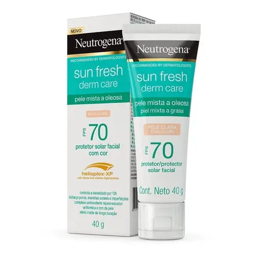 PROTETOR SOLAR NEUTROGENA SUN FRESH FACIAL OIL PELE CLARA FPS70 40GR