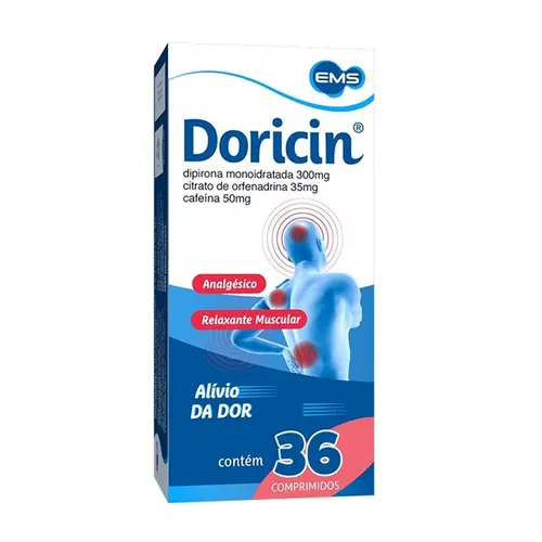 DORICIN 36 COMPRIMIDOS ORFENADRINA CITRATO + DIPIRONA + CAFEINA