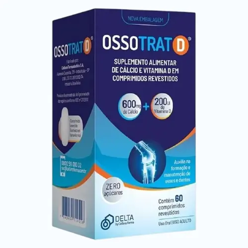 OSSOTRAT-D 600+D3 60 COMPRIMIDOS DELTA CARBONATO DE CALCIO + VITAMINA D