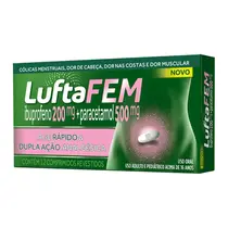 LUFTAFEM 200MG+500MG 12COMPRIMIDOS IBUPROFENO + PARACETAMOL