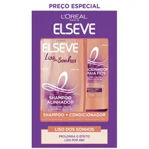 KIT ELSEVE LISO DOS SONHOS SHAMPOO 375ML + CONDICIONADOR 170ML