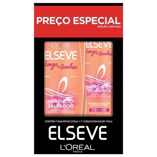 KIT ELSEVE LONGO SHAMPOO 375ML + CONDICIONADOR 170ML